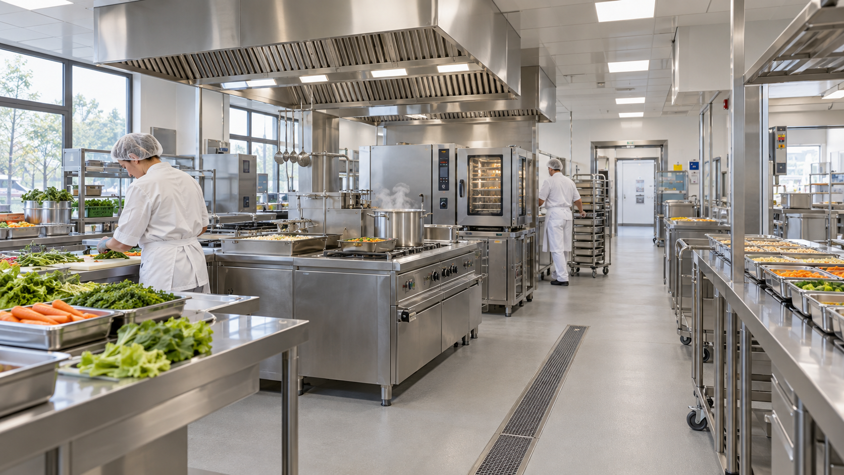 Cuisine professionnelle collective conçue par un bureau d’études à Agen et Périgueux